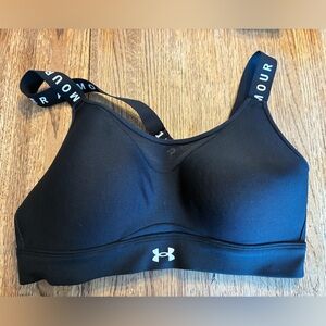 Under Armour Black Sports Bra with Logo Straps